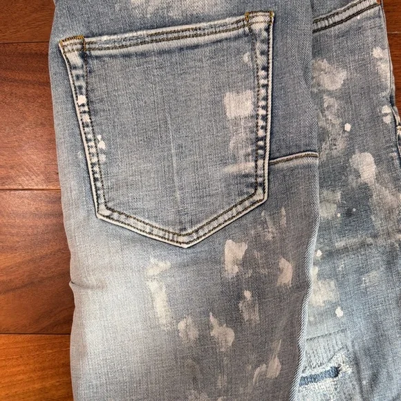 Trendy Distressed Light Blue Skinny Jeans - Picture 6 of 9